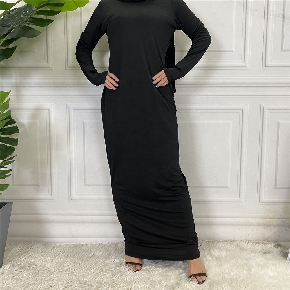 Plain Long Sleeve Abaya – Modest Full Length Everyday Dress for Women, Simple Elegant Muslim Maxi Dress
