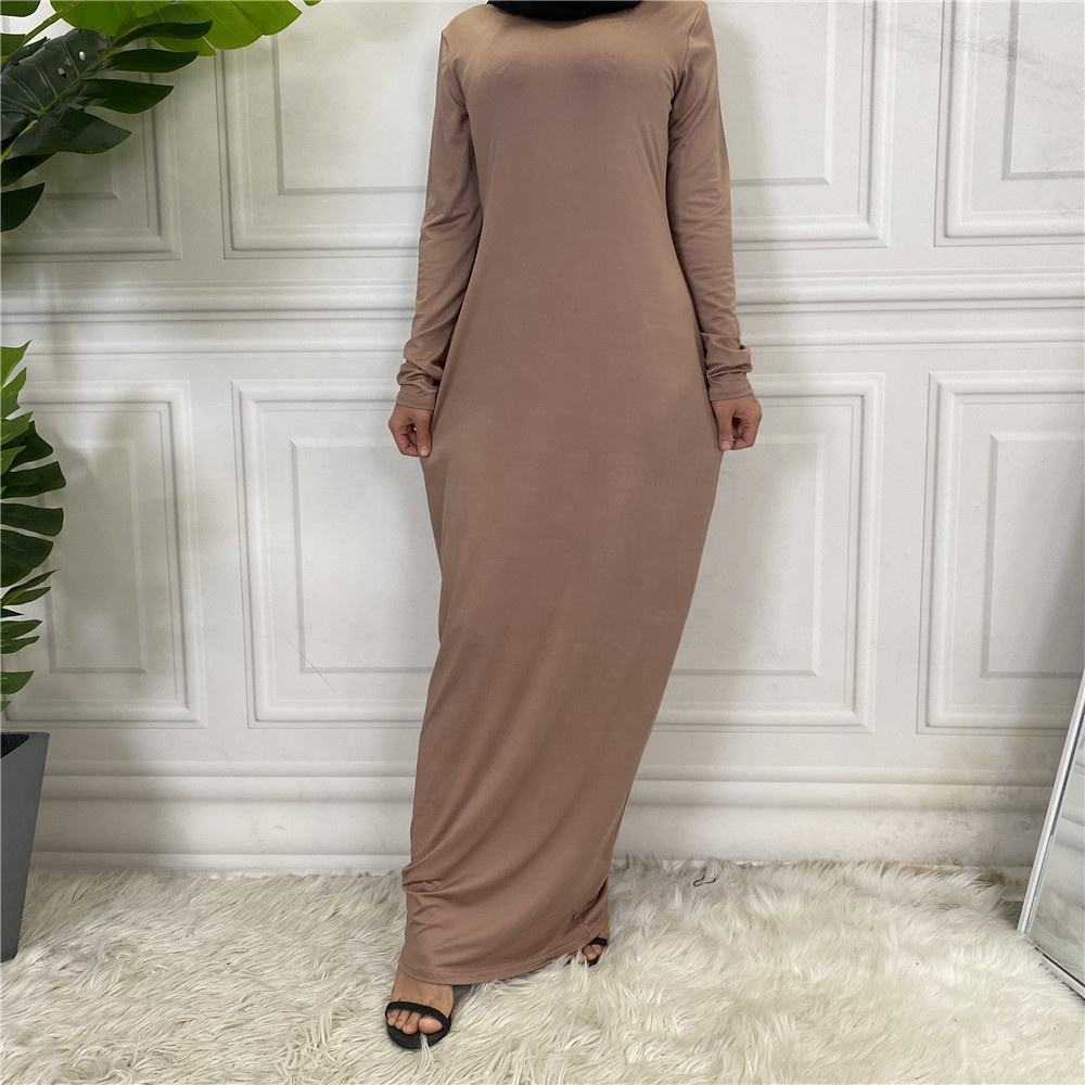 Plain Long Sleeve Abaya – Modest Full Length Everyday Dress for Women, Simple Elegant Muslim Maxi Dress