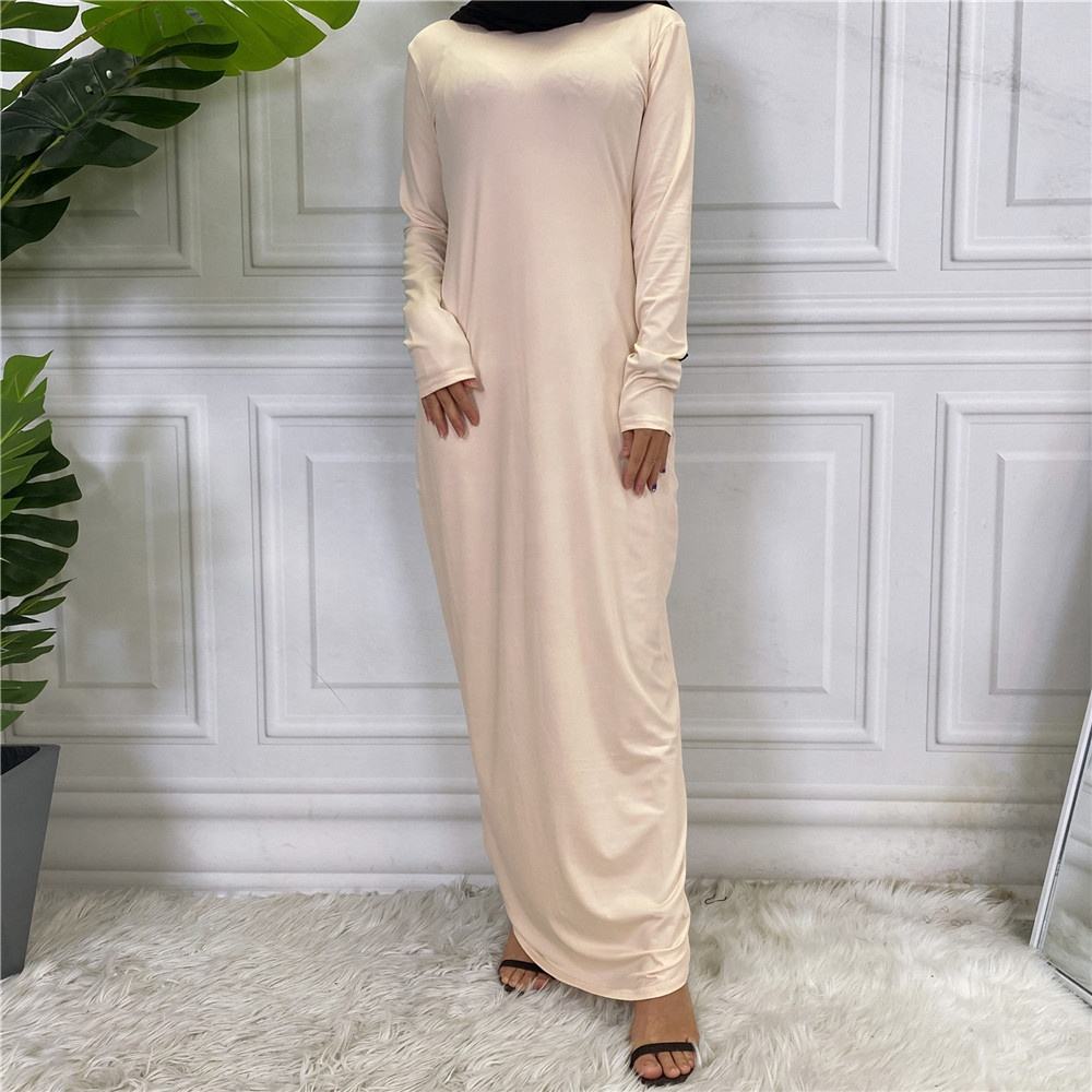 Plain Long Sleeve Abaya – Modest Full Length Everyday Dress for Women, Simple Elegant Muslim Maxi Dress