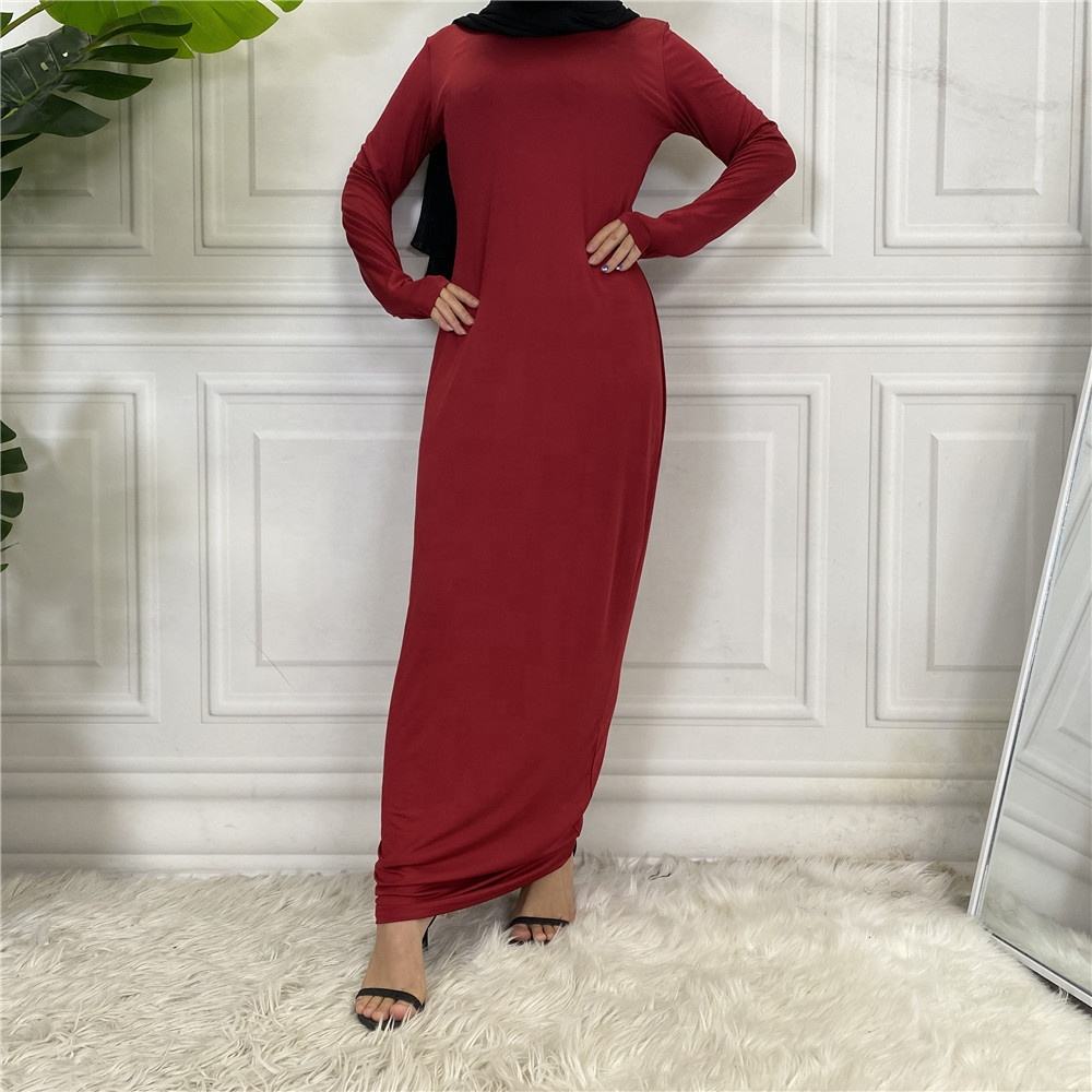 Plain Long Sleeve Abaya – Modest Full Length Everyday Dress for Women, Simple Elegant Muslim Maxi Dress